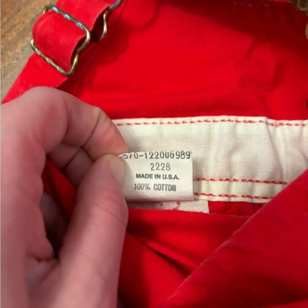Osh Kosh B’Gosh vintage red overall shorts